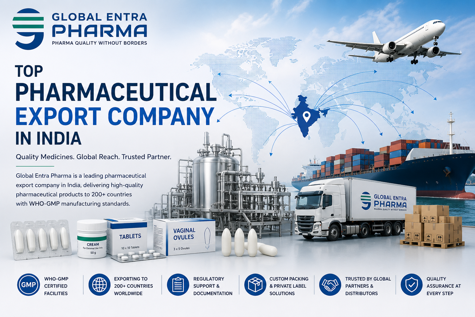 Top Pharmaceutical Export Company in India | Global Entra Pharma